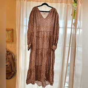 A•new day leopard print midi dress